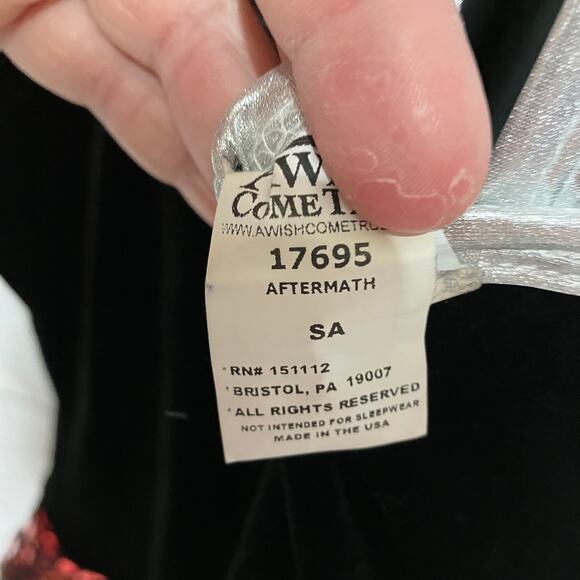 “Aftermath” Red shattered sequin spandex Dance/Performer Costume Adult Small - Picture 7 of 7